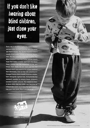 If you don't like hearing about blind children then close your eyes
