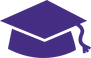 Purple grad cap
